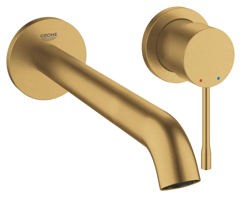 Grohe Essence wall-mounted 2-hole basin mixer L-Size in Brushed Cool Sunrise