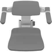 Pressalit PLUS Replacement Shower Seat 310 incl. Backrest & Armrests, Manually Height Adjustable, Anthracite (R7034112)