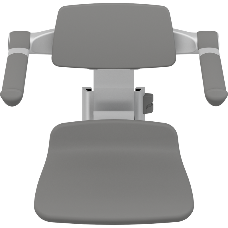 Pressalit PLUS Replacement Shower Seat 310 incl. Backrest & Armrests, Manually Height Adjustable, Anthracite (R7034112)