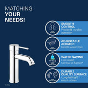 Grohe Essence Basin Mixer Tap S-Size Smooth Body chrome bathroom setting