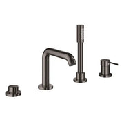 Grohe Essence 4-hole bath shower mixer combination in Hard Graphite