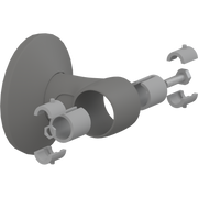 Pressalit PLUS Wall Mounting with Strap & Connecting Joints, Anthracite (RT361112)