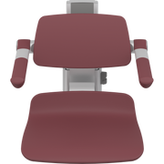 Pressalit PLUS Shower Seat 450 incl. Backrest & Armrests, Manually Height Adjustable, Red (R7434035)