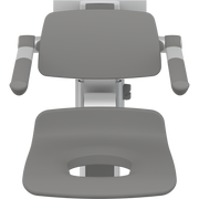 Pressalit PLUS Shower Seat 450 with Aperture incl. Backrest & Armrests, Manually Height & Sideways Adjustable, Anthracite (R7465112)