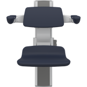 Pressalit PLUS Shower Seat 310 incl. Backrest & Armrests, Manually Height & Sideways Adjustable, Dark Blue (R7364108)