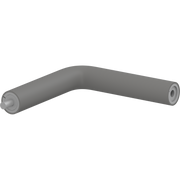 Pressalit PLUS Angled Tube, 154 x 154mm, with Connecting Joints (Male/Female), Anthracite (RT350112)