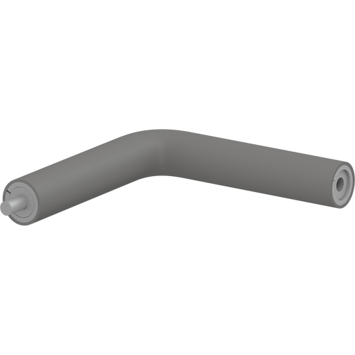 Pressalit PLUS Angled Tube, 154 x 154mm, with Connecting Joints (Male/Female), Anthracite (RT350112)