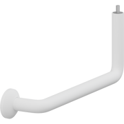 Pressalit PLUS Angled Tube Piece, 400 x 154mm, Right, with Wall Rosette & Connecting Joints, White (RT340000)