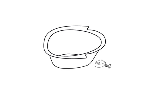Pressalit Splash Guard, Matt Transparent, for 50mm Raised Toilet Seats (T9516)