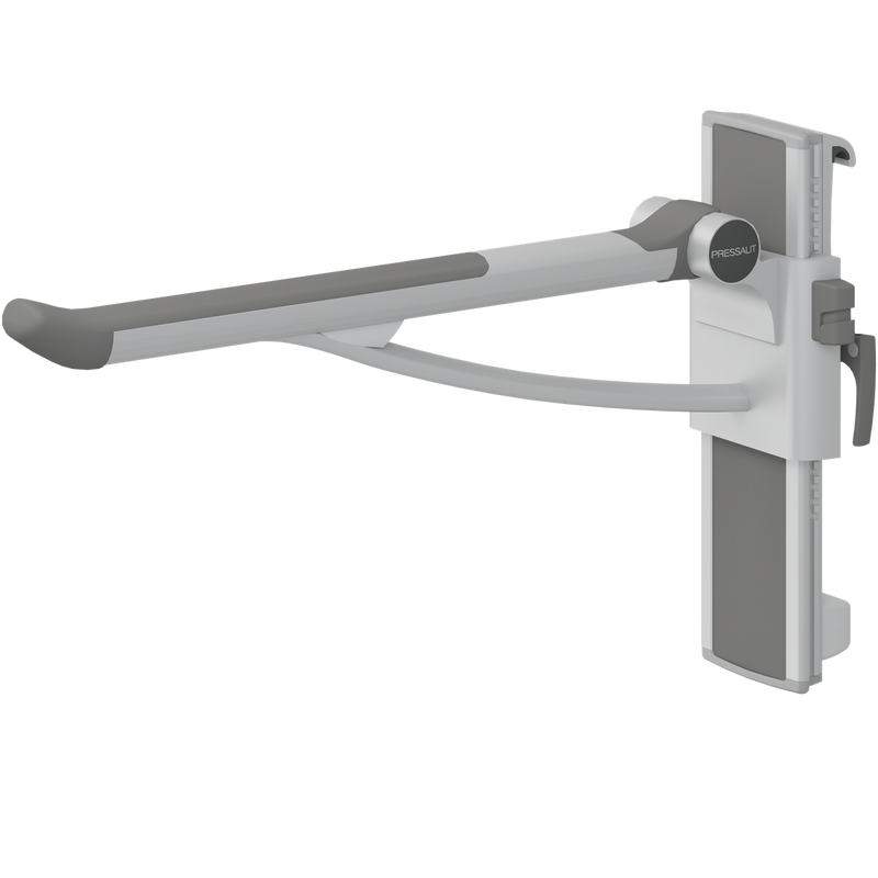 Pressalit PLUS support arm, 700mm, height & sideways adjustable, right-hand, anthracite