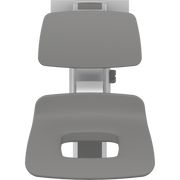 Pressalit PLUS Shower Seat 450 with Aperture incl. Backrest, Manually Height & Sideways Adjustable, Anthracite (R7455112)