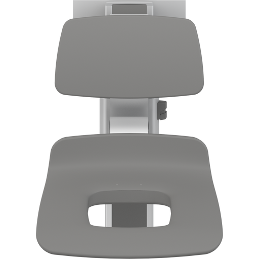 Pressalit PLUS Shower Seat 450 with Aperture incl. Backrest, Manually Height & Sideways Adjustable, Anthracite (R7455112)