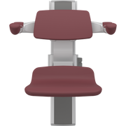 Pressalit PLUS Shower Seat 310 incl. Backrest & Armrests, Manually Height & Sideways Adjustable, Red (R7364035)