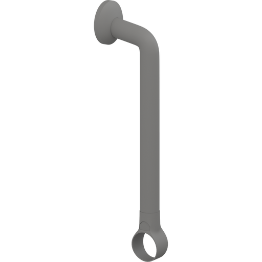Pressalit PLUS Handrail Section 365mm with Wall Rosette and Strap Anthracite RT330112