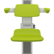 Pressalit PLUS Shower Seat 310 incl. Backrest & Armrests, Manually Height Adjustable, Lime Green (R7334277)