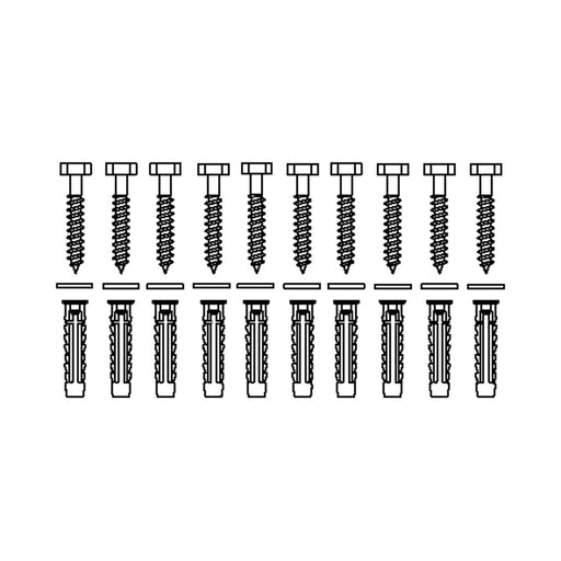 Pressalit Mounting Kit (V8612) — dimensioned drawing