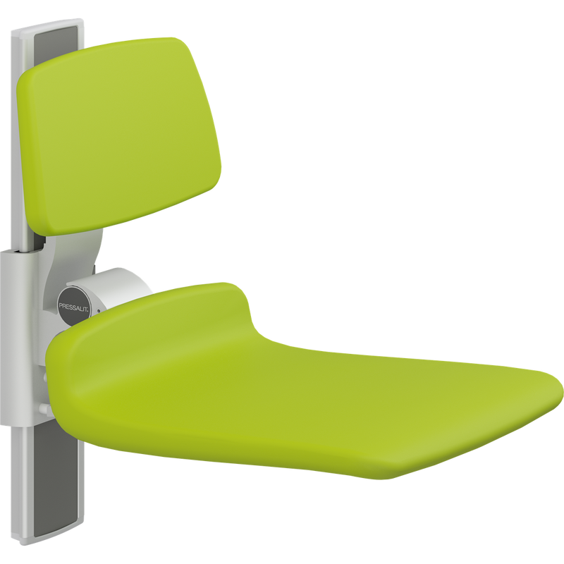 Pressalit PLUS Shower Seat 450 incl. Backrest, Manually Height Adjustable, Lime Green (R7424277)