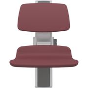 Pressalit PLUS Shower Seat 450 incl. Backrest, Manually Height Adjustable, Red (R7424035)