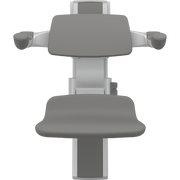 Pressalit PLUS Shower Seat 310 incl. Backrest & Armrests, Manually Height & Sideways Adjustable, Anthracite (R7364112)