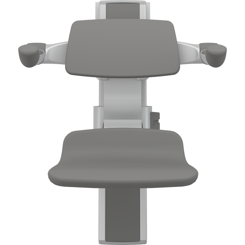 Pressalit PLUS Shower Seat 310 incl. Backrest & Armrests, Manually Height & Sideways Adjustable, Anthracite (R7364112)