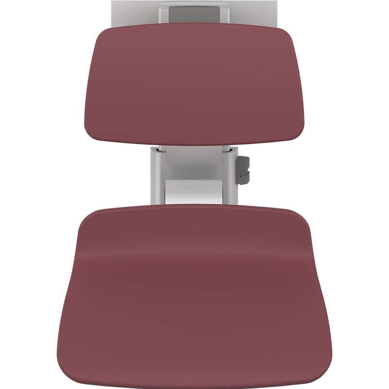 Pressalit PLUS Shower Seat 450 incl. Backrest, Manually Height & Sideways Adjustable, Red (R7454035)