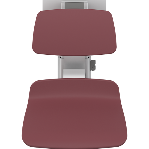 Pressalit PLUS Shower Seat 450 incl. Backrest, Manually Height & Sideways Adjustable, Red (R7454035)