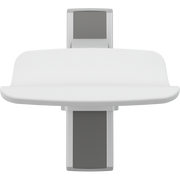 Pressalit PLUS Shower Seat 450, Manually Height Adjustable, White (R7414000)