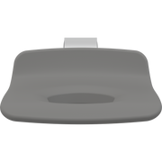 Pressalit PLUS Replacement Shower Seat 450 with Aperture, Manually Height Adjustable, Anthracite (R7115112)