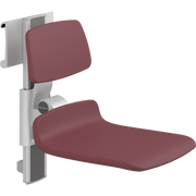 Pressalit PLUS Shower Seat 450 incl. Backrest, Manually Height & Sideways Adjustable, Red (R7454035)
