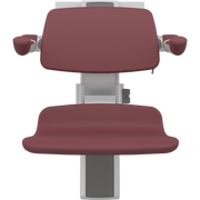 Pressalit PLUS Shower Seat 450 incl. Backrest & Armrests, Manually Height & Sideways Adjustable, Red (R7464035)