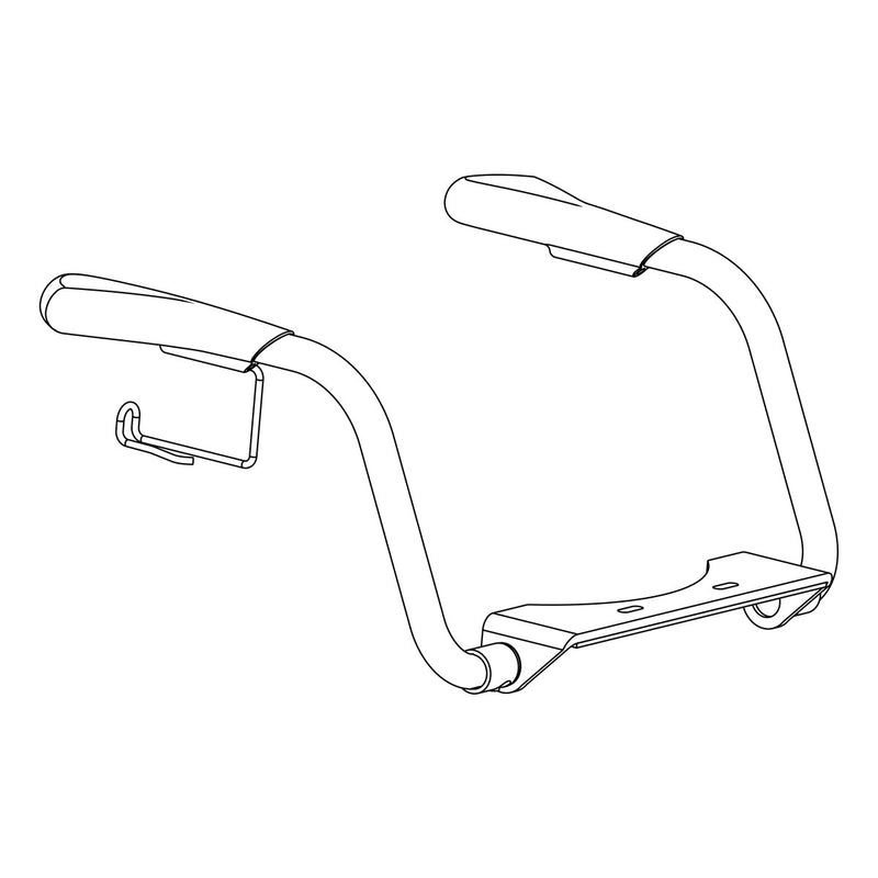 Pressalit paper holder for TMA arm supports, alternate view