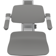 Pressalit PLUS Shower Seat 450 incl. Backrest & Armrests, Manually Height Adjustable, Anthracite (R7434112)