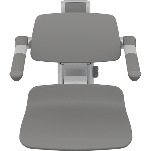 Pressalit PLUS Shower Seat 450 incl. Backrest & Armrests, Manually Height Adjustable, Anthracite (R7434112)