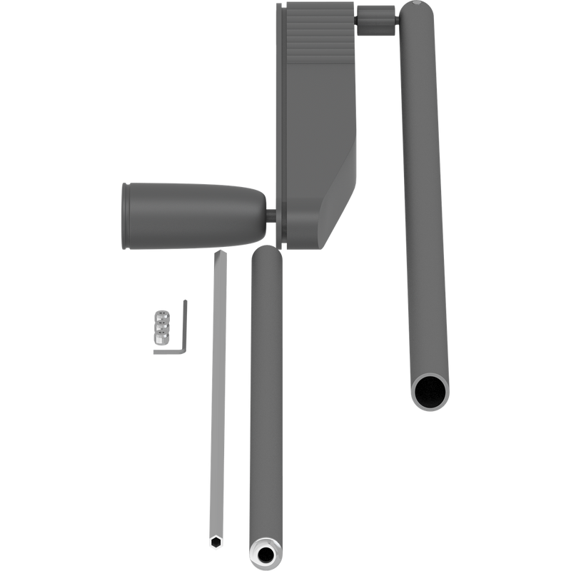 Pressalit INDIVO collapsible crank handle for worktop, alternate view