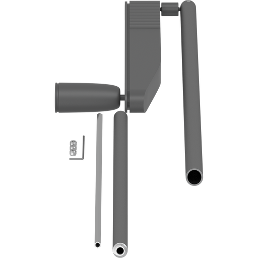 Pressalit INDIVO collapsible crank handle for worktop, alternate view