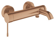Grohe Essence wall-mounted bath shower mixer in Brushed Warm Sunset