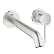 Grohe Essence wall-mounted 2-hole basin mixer L-Size in Supersteel