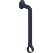 Pressalit PLUS Handrail Section 365mm with Wall Rosette and Strap Dark Blue RT330108