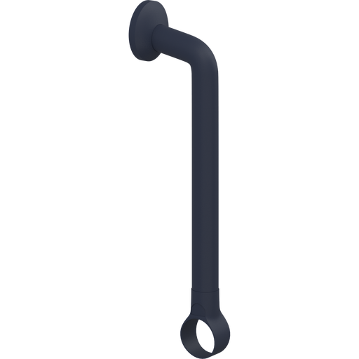 Pressalit PLUS Handrail Section 365mm with Wall Rosette and Strap Dark Blue RT330108