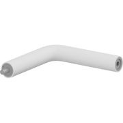 Pressalit PLUS Angled Tube, 154 x 154mm, with Connecting Joints (Male/Female), White (RT350000)