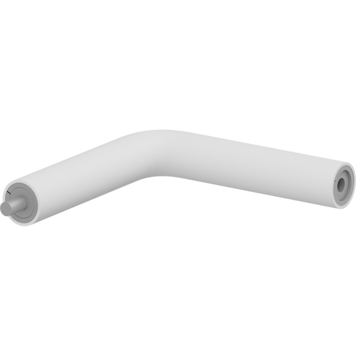 Pressalit PLUS Angled Tube, 154 x 154mm, with Connecting Joints (Male/Female), White (RT350000)