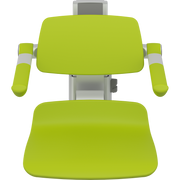 Pressalit PLUS Shower Seat 450 incl. Backrest & Armrests, Manually Height Adjustable, Lime Green (R7434277)