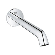Grohe Essence wall-mounted bath spout in StarLight Chrome front view