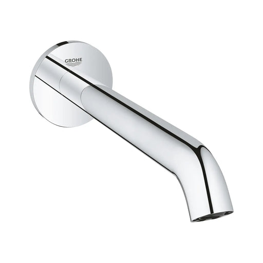Grohe Essence wall-mounted bath spout in StarLight Chrome front view