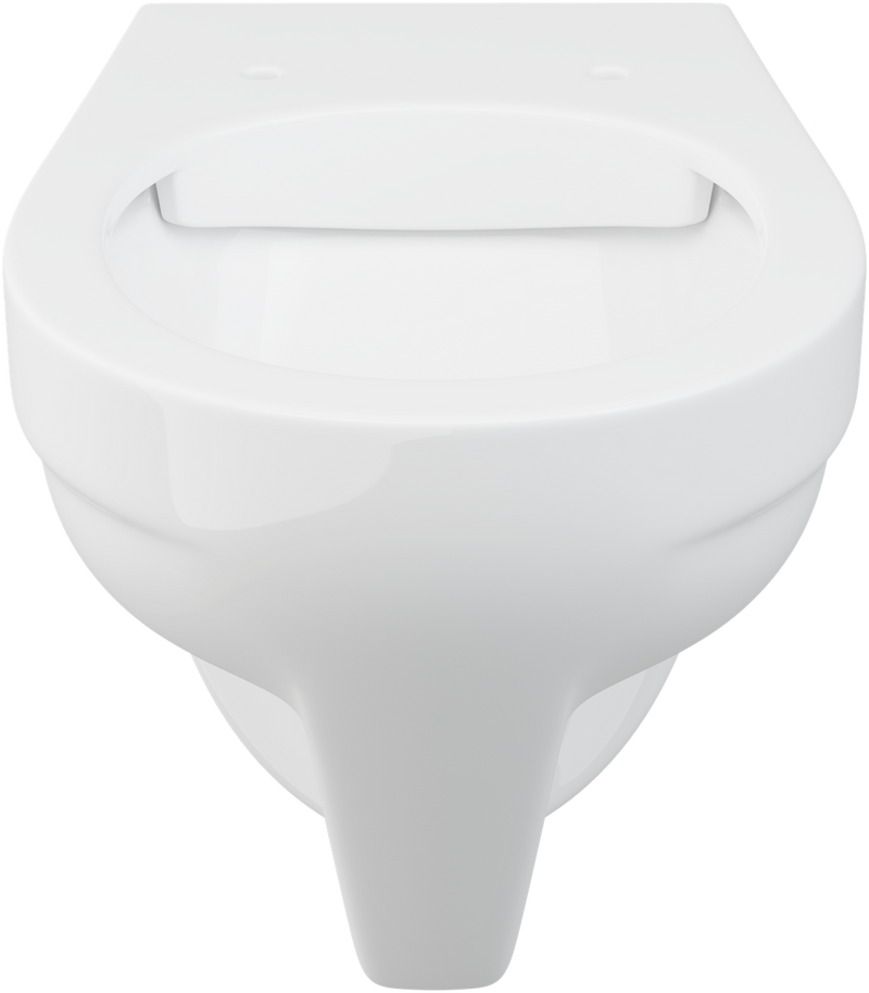 Pressalit wall-mounted rimless toilet, 700mm projection, alternate view