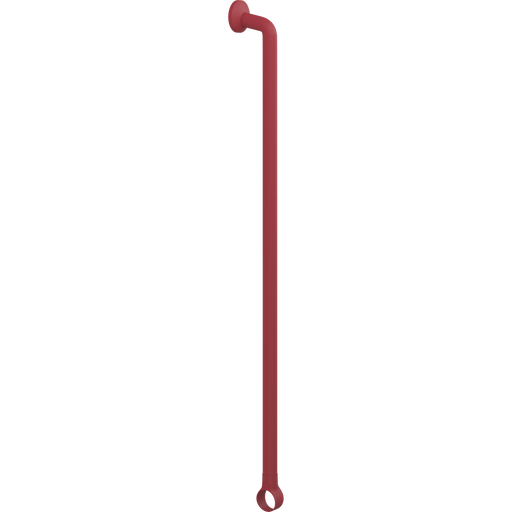Pressalit PLUS Handrail Section 1090mm with Wall Rosette and Strap Red RT333035