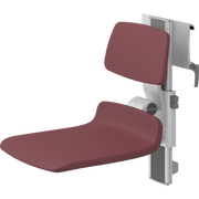 Pressalit PLUS Shower Seat 450 incl. Backrest, Manually Height & Sideways Adjustable, Red (R7454035)