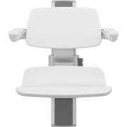 Pressalit PLUS Shower Seat 450 incl. Backrest & Armrests, Manually Height Adjustable, White (R7434000)