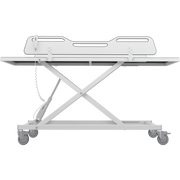 Pressalit MCT 3 change trolley, safety rail detail
