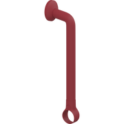 Pressalit PLUS Handrail Section 365mm with Wall Rosette and Strap Red RT330035